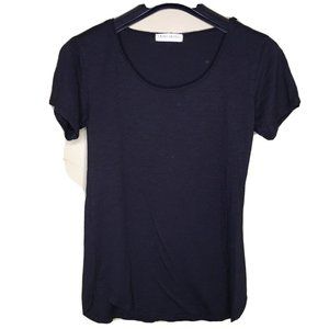 American Able Womens Shirt Solid Black Small